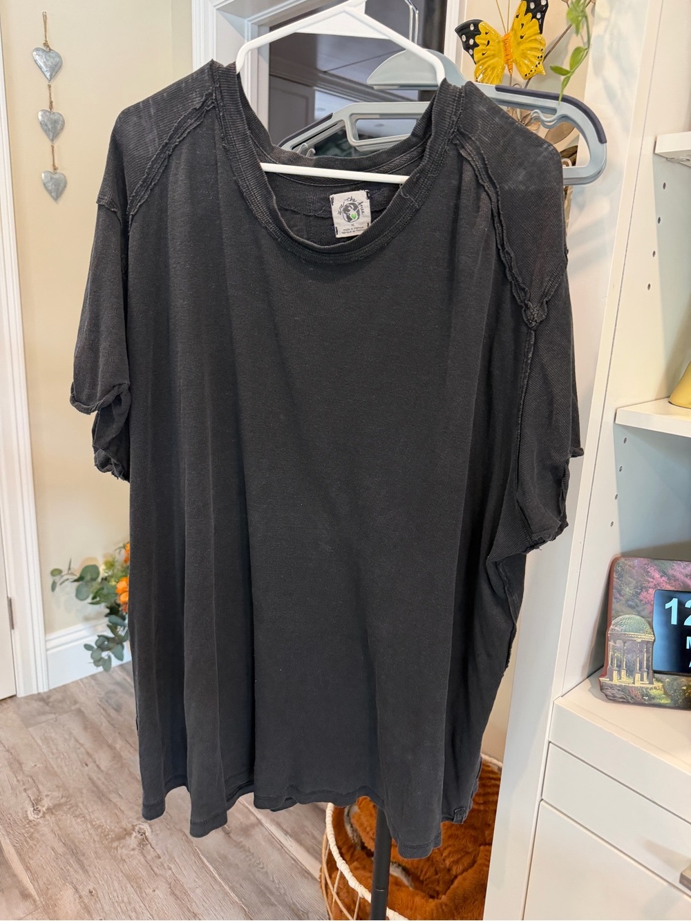 We The Free Washed Black Short Sleeve Tee